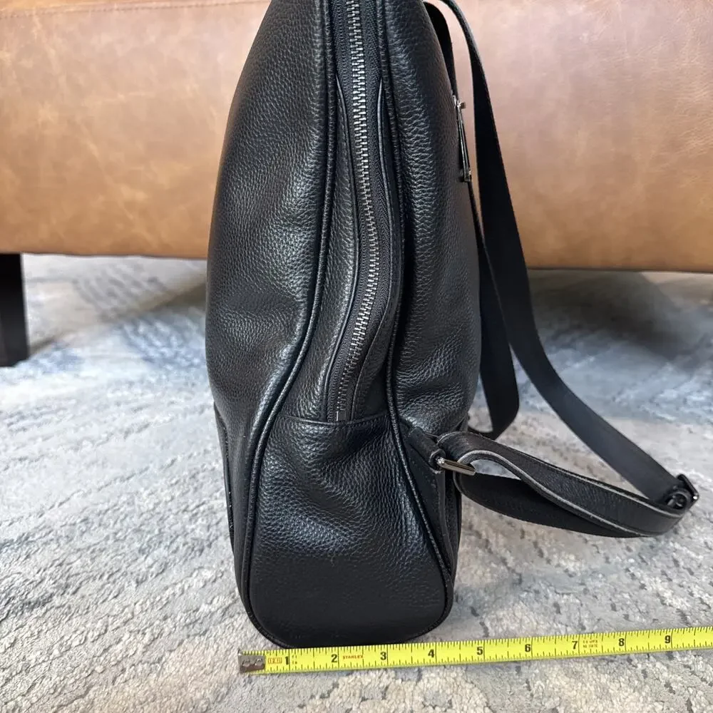 SZONE Women's Black Leather Backpack Convertible